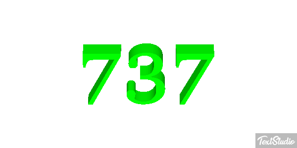 737 Текстовый эффект