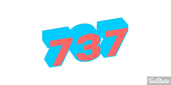 737 Текстовый эффект
