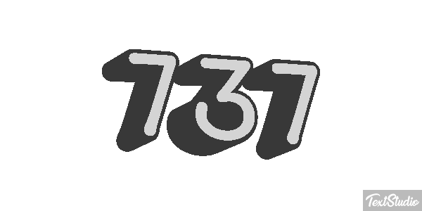 737 Текстовый эффект