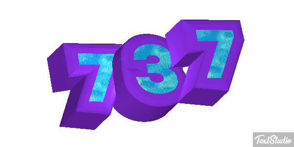 737 Текстовый эффект
