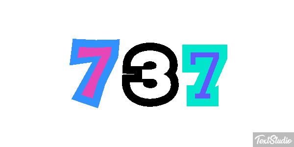 737 Текстовый эффект