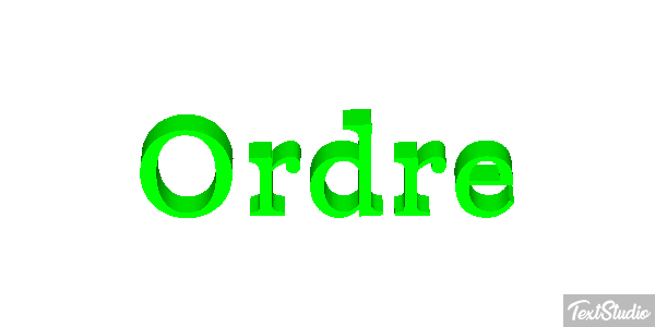 Ordre Effet de texte