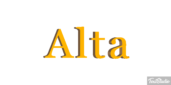 Alta Efeito do texto