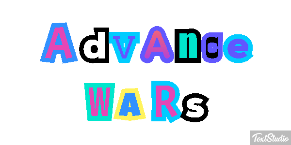 Advance Wars Efecto de texto