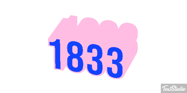 1833 Text effect