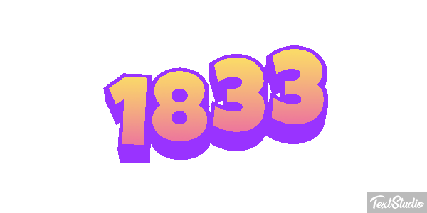 1833 Text effect
