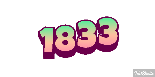1833 Text effect