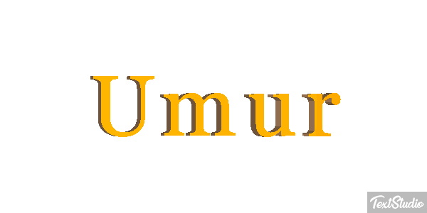 Umur Tekst effect