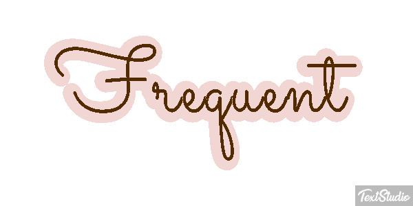 Frequent Efeito do texto
