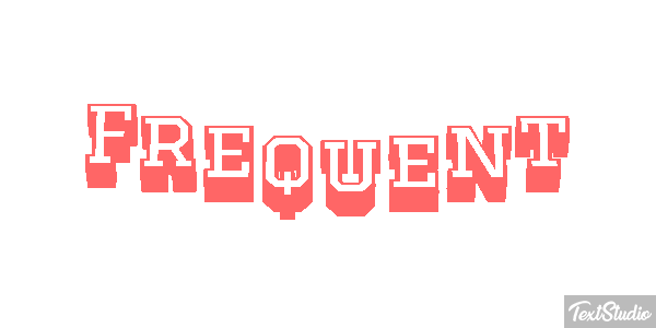 Frequent Efeito do texto