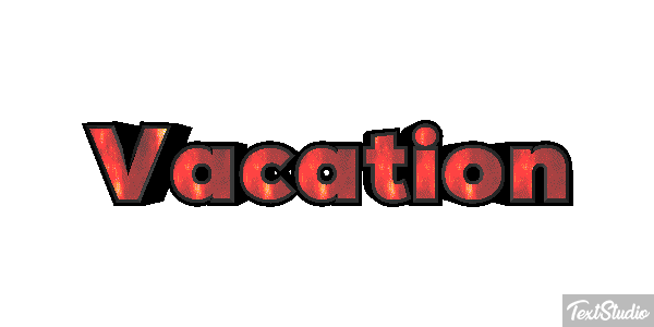 Vacation Tekst effect
