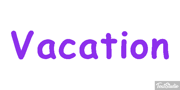 Vacation Tekst effect