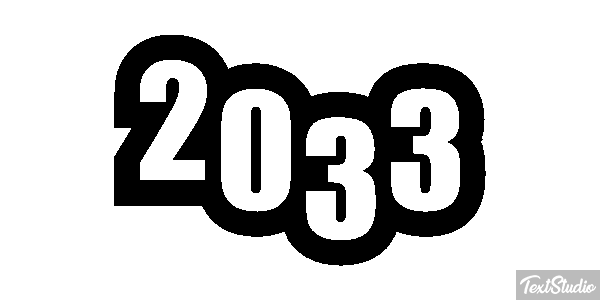 2033 Efeito do texto