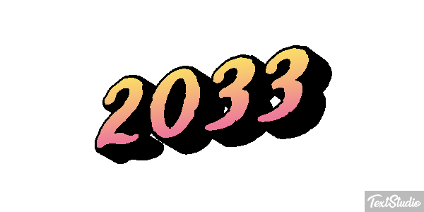 2033 Efeito do texto