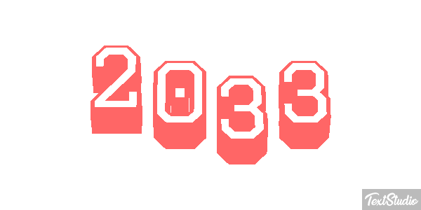 2033 Efeito do texto