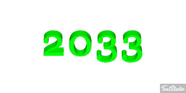 2033 Efeito do texto