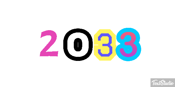 2033 Efeito do texto