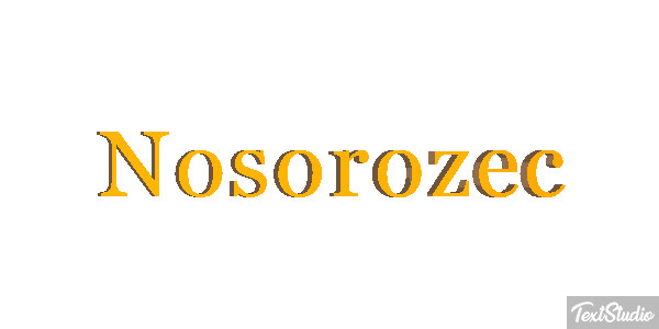 Nosorożec Efekt tekstowy