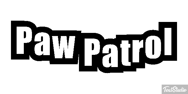 Paw Patrol Efeito do texto