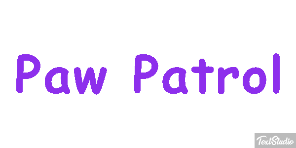 Paw Patrol Efeito do texto