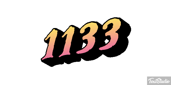 1133 Text effect