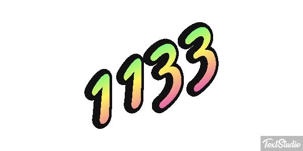 1133 Text effect