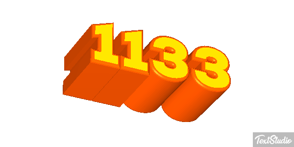 1133 Text effect