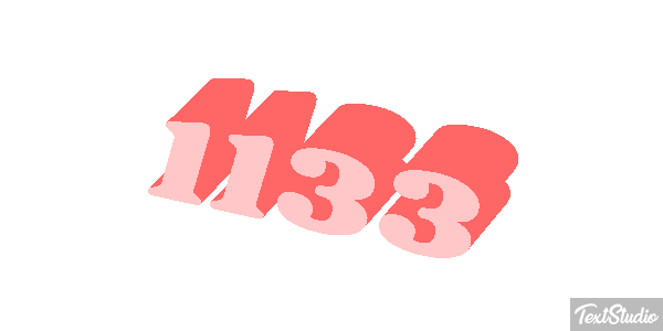 1133 Text effect