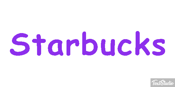 Starbucks Efeito do texto