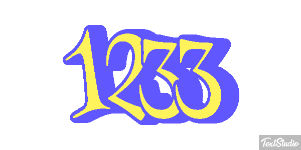 1233 Text effect
