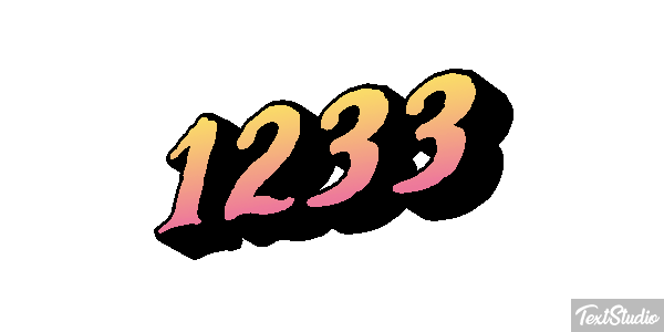 1233 Text effect