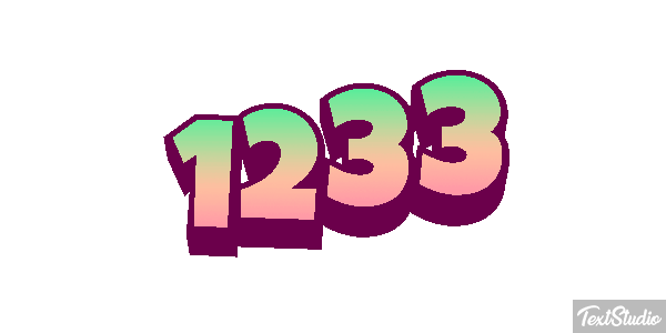 1233 Text effect