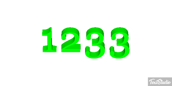1233 Text effect