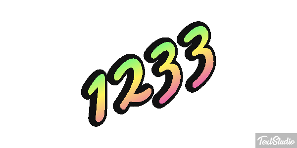 1233 Text effect