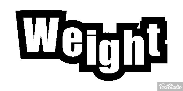 Weight Текстовый эффект