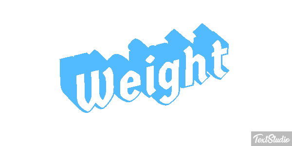 Weight Текстовый эффект
