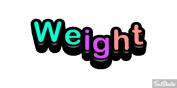 Weight Текстовый эффект