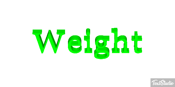 Weight Текстовый эффект