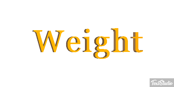Weight Текстовый эффект