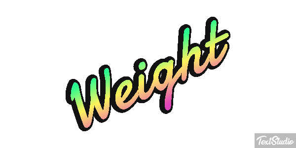Weight Текстовый эффект