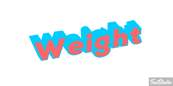 Weight Текстовый эффект