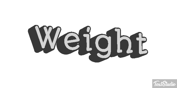 Weight Текстовый эффект