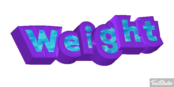 Weight Текстовый эффект