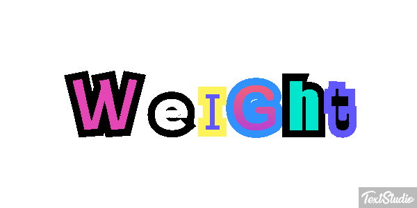 Weight Текстовый эффект