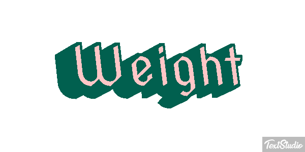 Weight Текстовый эффект