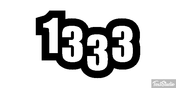1333 Text effect