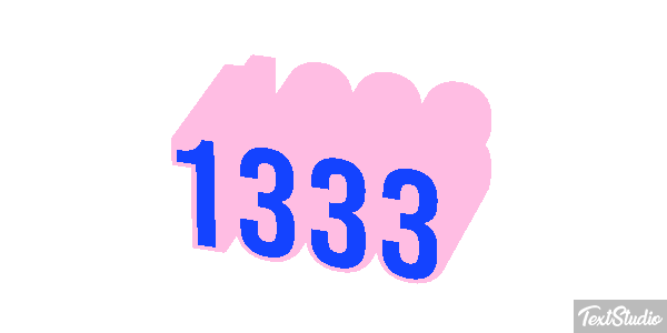 1333 Text effect
