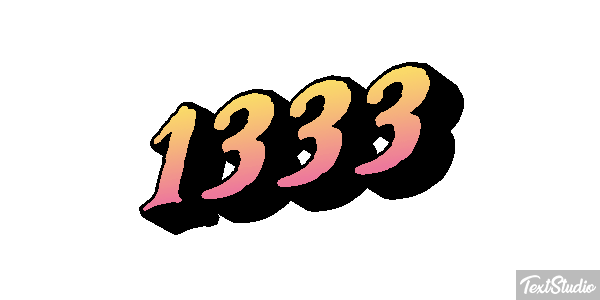 1333 Text effect