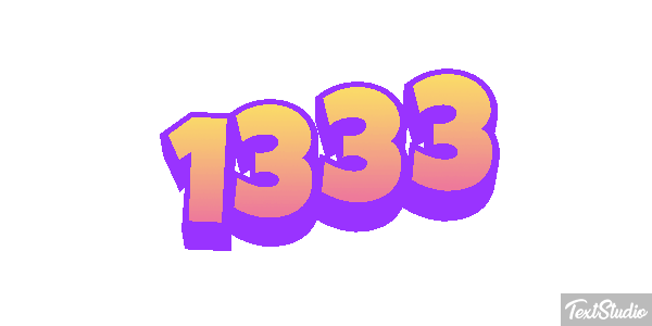 1333 Text effect