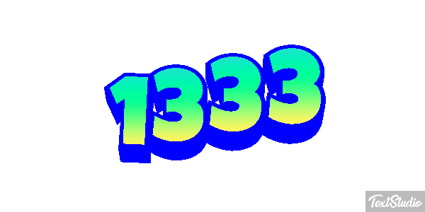 1333 Text effect
